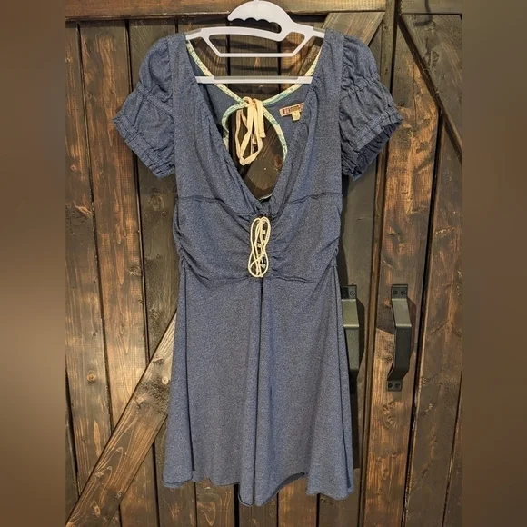 FREE People, knit dress with raw edge detail, size M - Picture 1 of 9